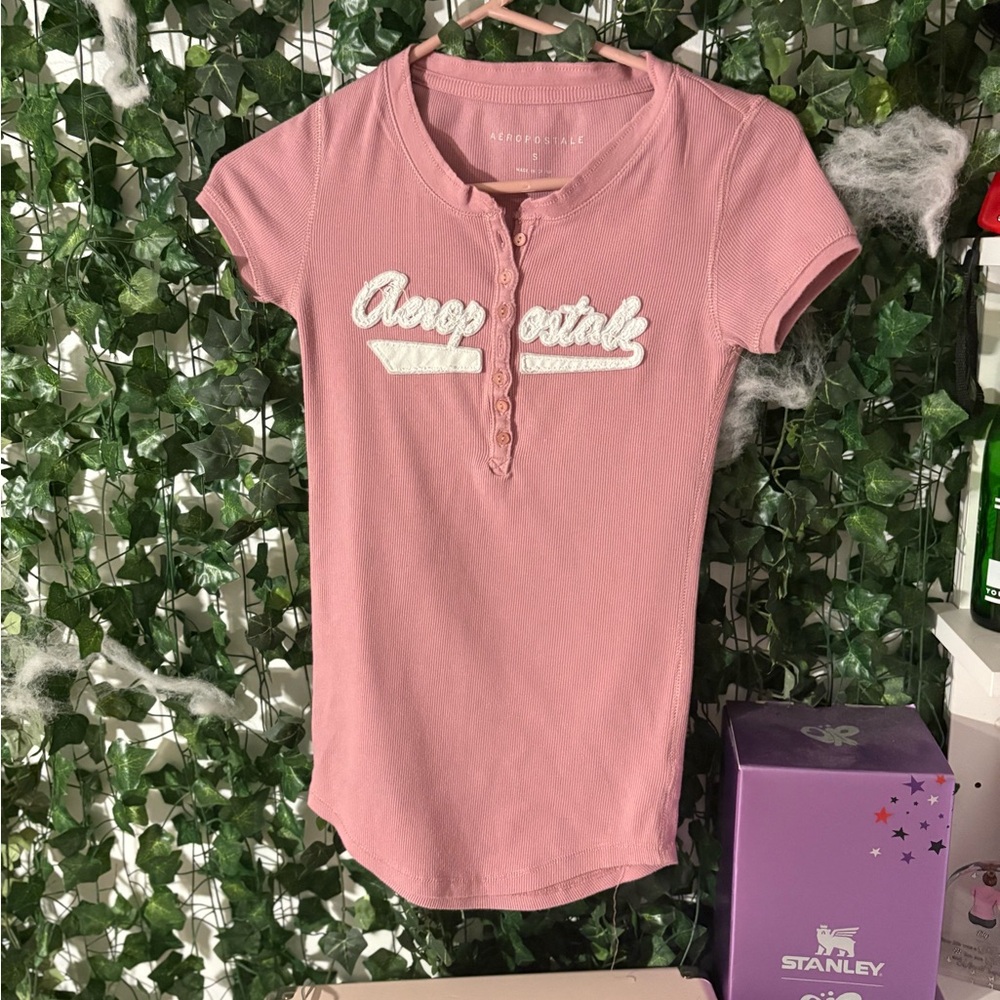 Aeropostale Pink Ribbed Top